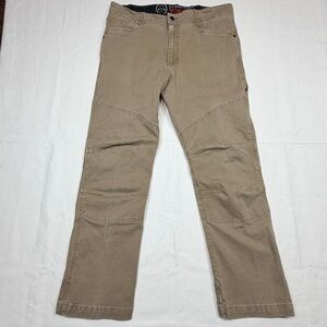 Wrangler ATG Pants Men's 36x32 Brown All Terrain Gear Cargo Utility Double Knee